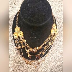 21kgp Dubai Jewelery Elegant Gold Layered Necklace
